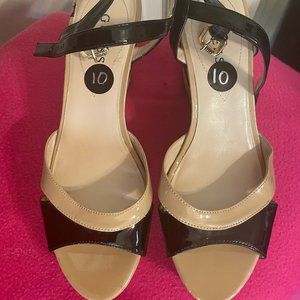 Guess Open Toe Sandal's Ankle Strap Wedge Style Open Toe Adjustable Size 10M